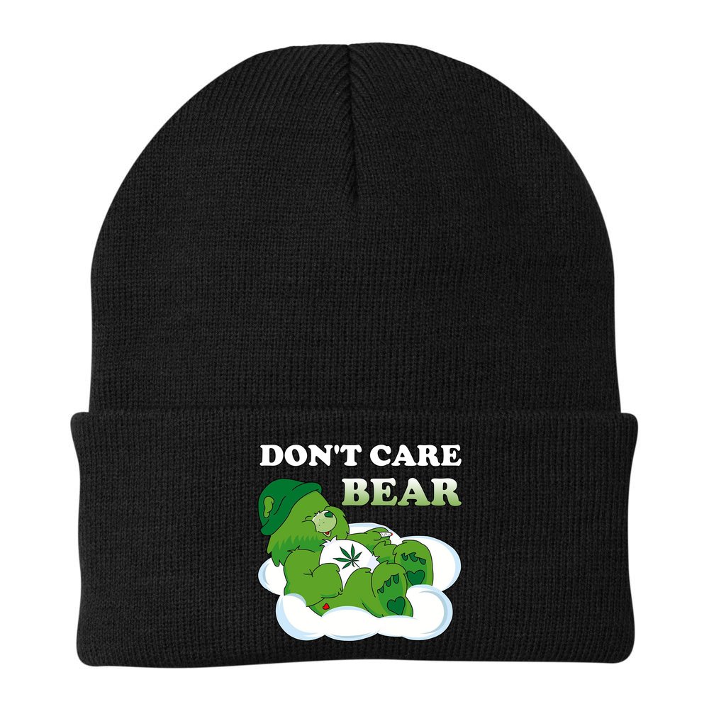 Funny Bear Smoking Weed Cannabis Beanie