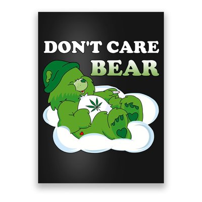 Funny Bear Smoking Weed Cannabis Poster