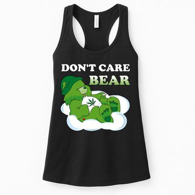 Funny Bear Smoking Weed Cannabis Womens Tank Top