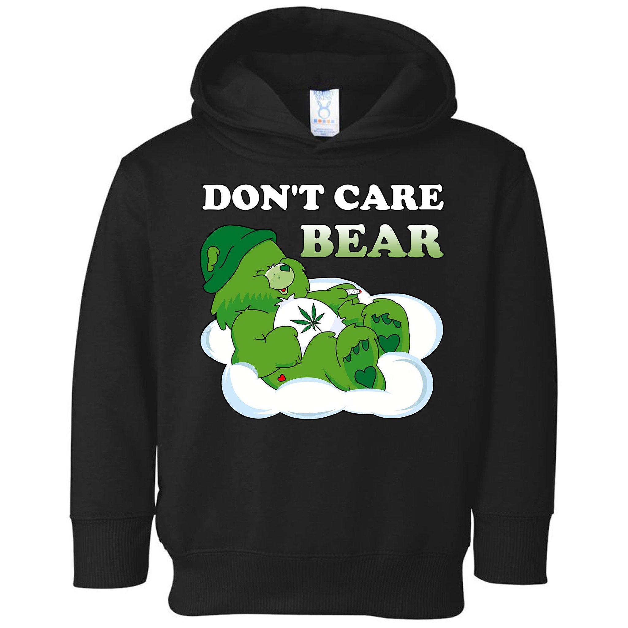 Funny Bear Smoking Weed Cannabis Toddler Hoodie
