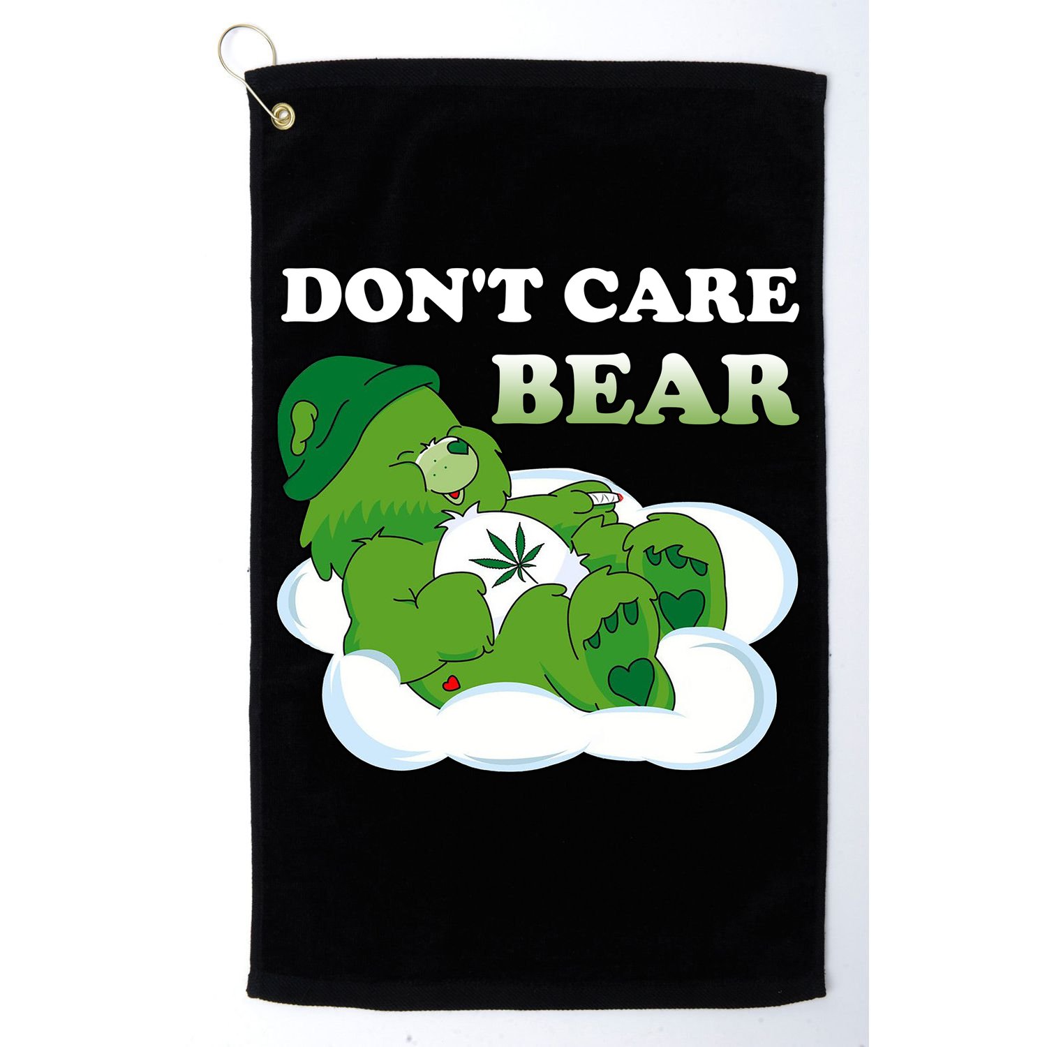 Funny Bear Smoking Weed Cannabis Golf Towel