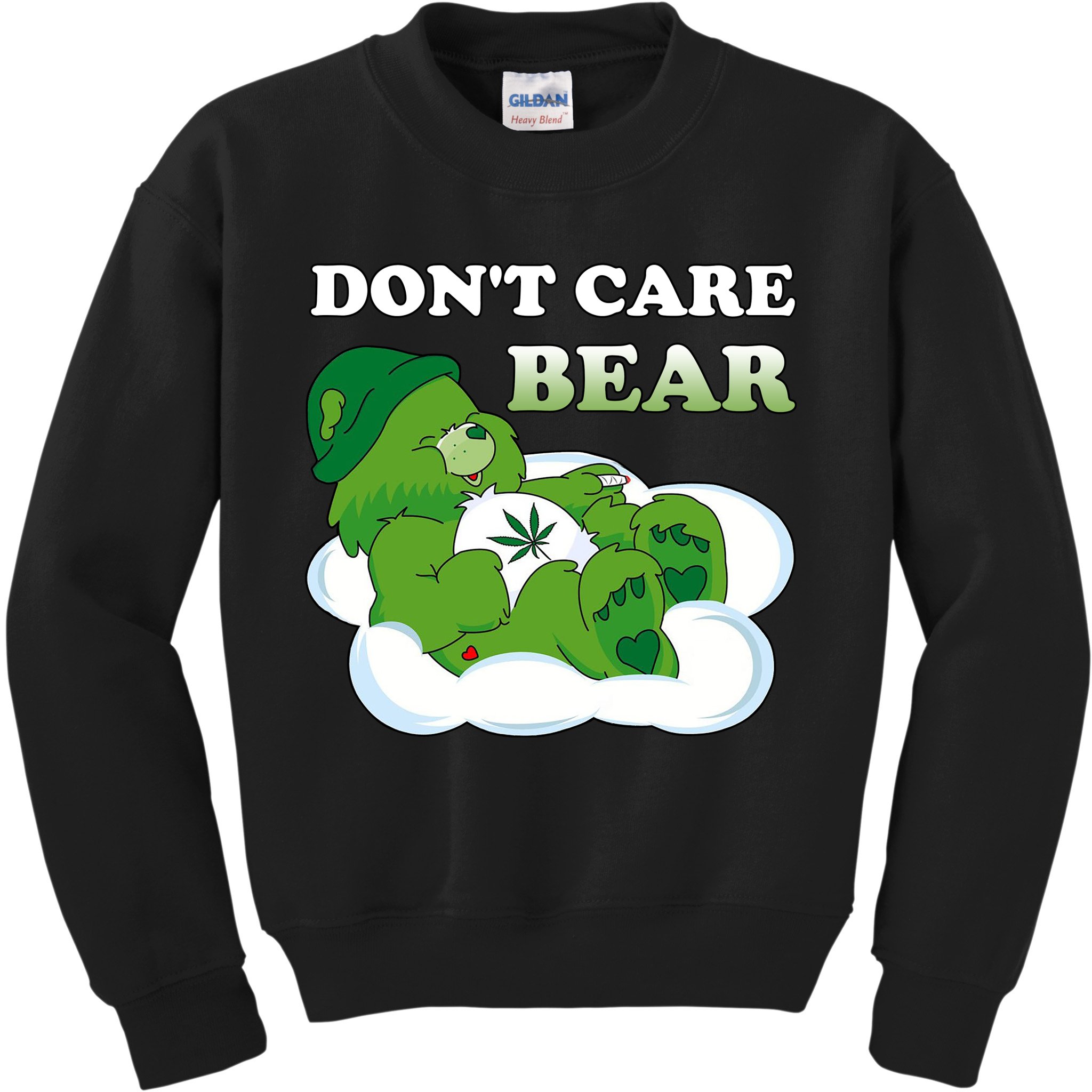 Funny Bear Smoking Weed Cannabis Kids Sweatshirt
