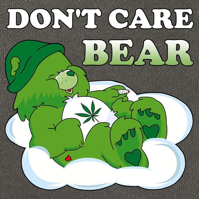 Funny Bear Smoking Weed Cannabis Cotton Canvas Backpack