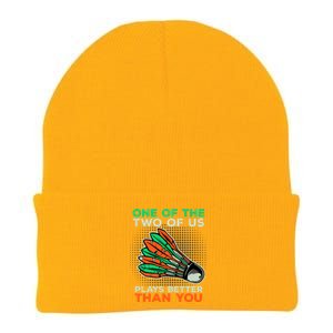 Funny Badminton Saying Shuttlecock Meaningful Gift Knit Cap Winter Beanie