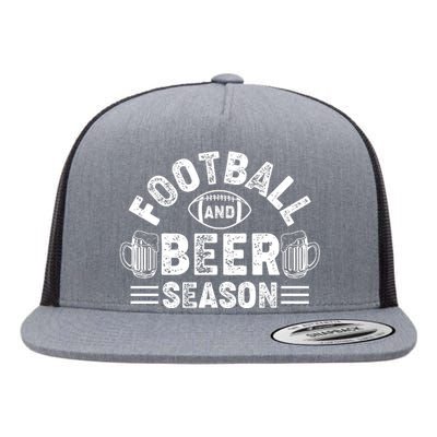 Football & Beer Season Graphic Flat Bill Trucker Hat