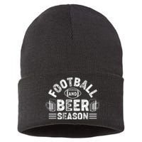 Football & Beer Season Graphic Sustainable Knit Beanie