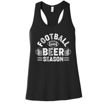 Football & Beer Season Graphic Women's Racerback Tank