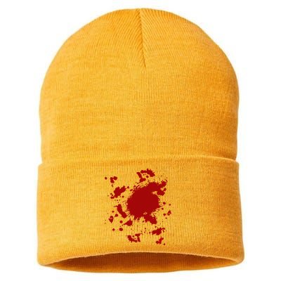 Fake Blood Splatter Gag Fancy Dress Sustainable Knit Beanie