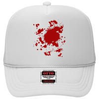 Fake Blood Splatter Gag Fancy Dress High Crown Mesh Back Trucker Hat