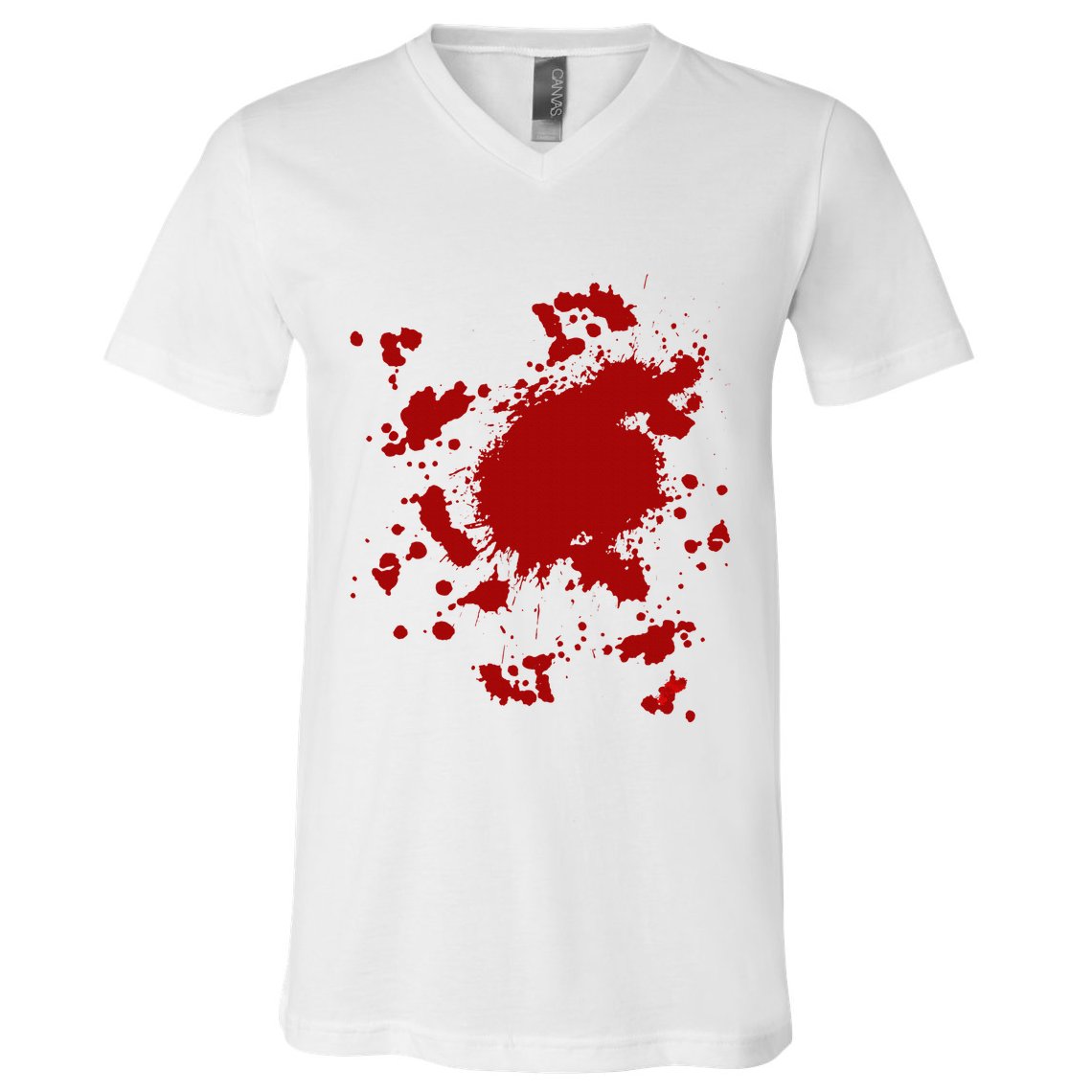 Fake Blood Splatter Gag Fancy Dress V-Neck T-Shirt