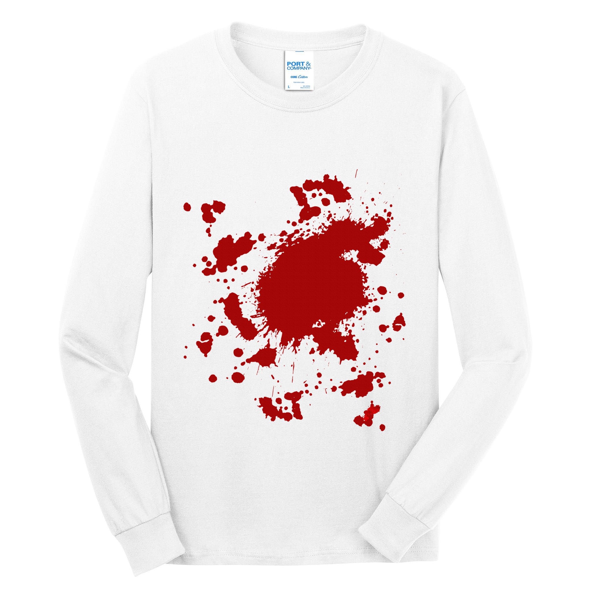 Fake Blood Splatter Gag Fancy Dress Tall Long Sleeve T-Shirt