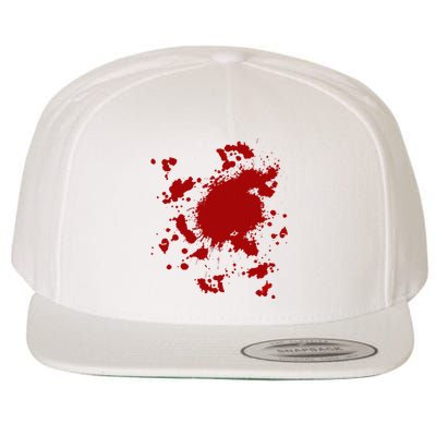 Fake Blood Splatter Gag Fancy Dress Wool Snapback Cap