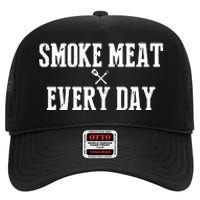 Funny BBQ Smoker Accessory Pitmaster Dad Grilling Gift High Crown Mesh Back Trucker Hat