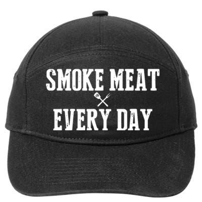 Funny BBQ Smoker Accessory Pitmaster Dad Grilling Gift 7-Panel Snapback Hat