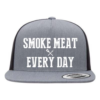 Funny BBQ Smoker Accessory Pitmaster Dad Grilling Gift Flat Bill Trucker Hat