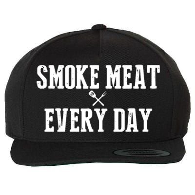 Funny BBQ Smoker Accessory Pitmaster Dad Grilling Gift Wool Snapback Cap