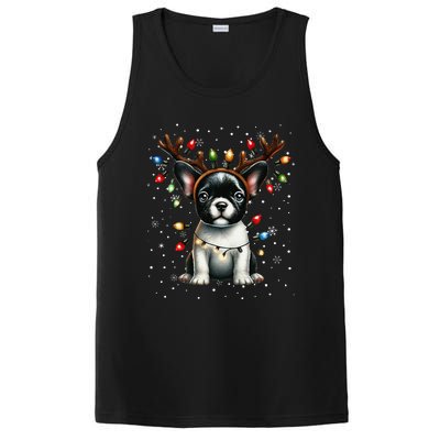 French Bulldog Santa Hat Christmas Pajamas PosiCharge Competitor Tank