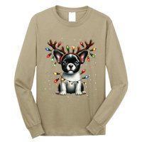 French Bulldog Santa Hat Christmas Pajamas Long Sleeve Shirt