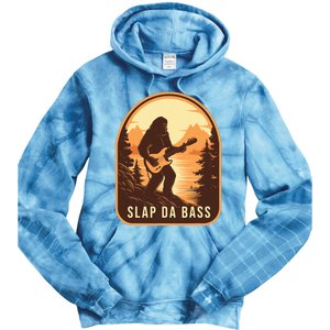 Funny Bigfoot Slap Da Bass Sasquatch Music Lover Bassist Tie Dye Hoodie