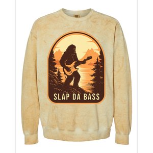 Funny Bigfoot Slap Da Bass Sasquatch Music Lover Bassist Colorblast Crewneck Sweatshirt