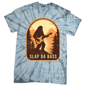 Funny Bigfoot Slap Da Bass Sasquatch Music Lover Bassist Tie-Dye T-Shirt