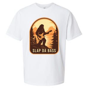 Funny Bigfoot Slap Da Bass Sasquatch Music Lover Bassist Sueded Cloud Jersey T-Shirt