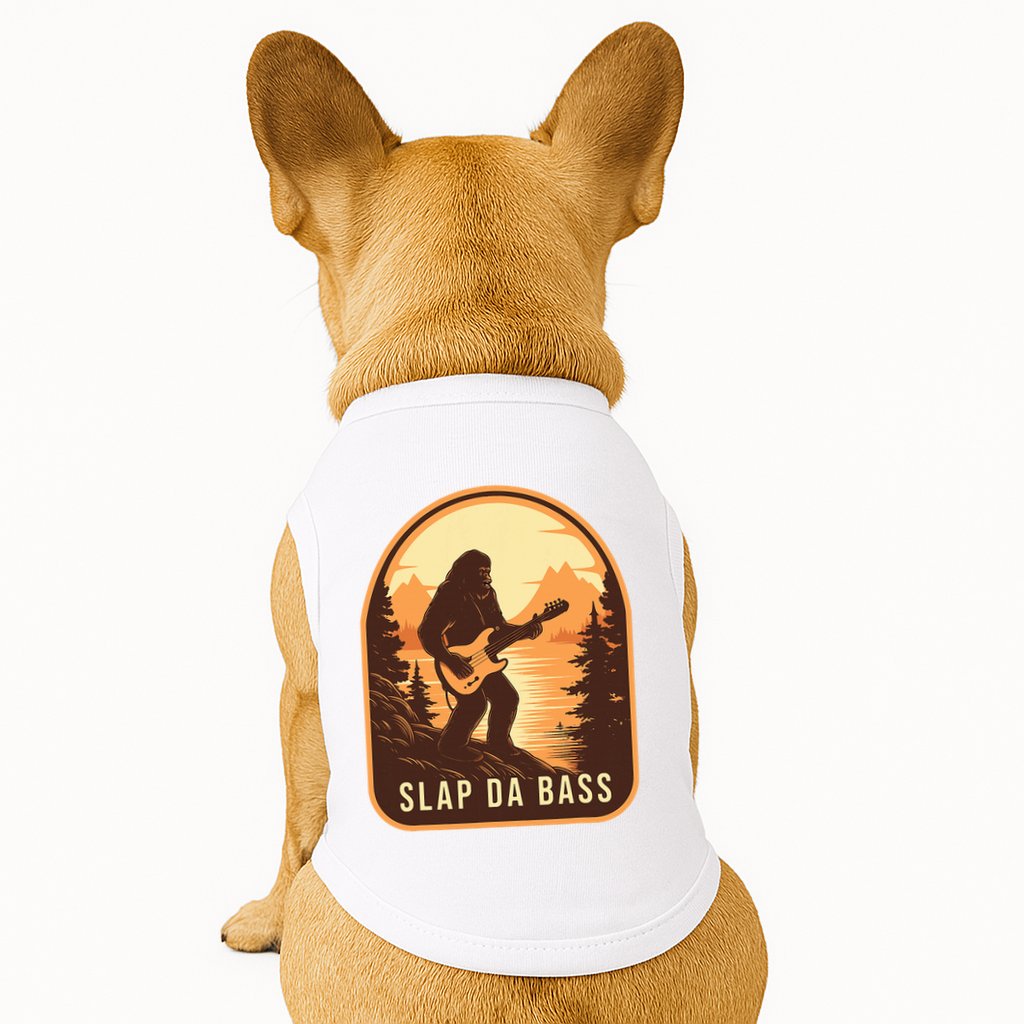 Funny Bigfoot Slap Da Bass Sasquatch Music Lover Bassist Doggie Tank