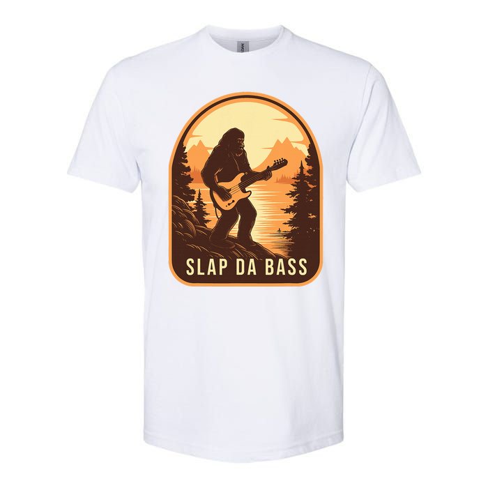 Funny Bigfoot Slap Da Bass Sasquatch Music Lover Bassist Softstyle CVC T-Shirt