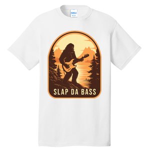 Funny Bigfoot Slap Da Bass Sasquatch Music Lover Bassist Tall T-Shirt