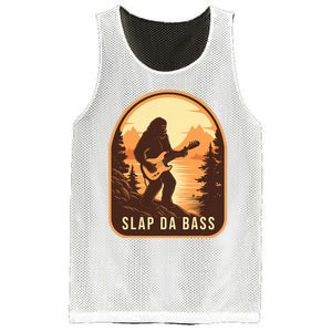 Funny Bigfoot Slap Da Bass Sasquatch Music Lover Bassist Mesh Reversible Basketball Jersey Tank