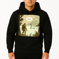 Funny Bigfoot Sasquatch Loch Ness Monster Introvert Bruh Hoodie