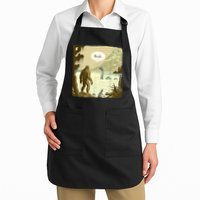 Funny Bigfoot Sasquatch Loch Ness Monster Introvert Bruh Apron