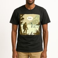 Funny Bigfoot Sasquatch Loch Ness Monster Introvert Bruh Tall T-Shirt