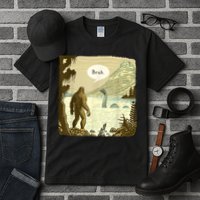 Funny Bigfoot Sasquatch Loch Ness Monster Introvert Bruh Tall T-Shirt
