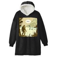 Funny Bigfoot Sasquatch Loch Ness Monster Introvert Bruh Hooded Wearable Blanket