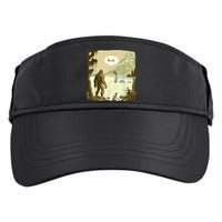 Funny Bigfoot Sasquatch Loch Ness Monster Introvert Bruh Adult Drive Performance Visor