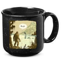 Funny Bigfoot Sasquatch Loch Ness Monster Introvert Bruh 15oz Campfire Ceramic Mug