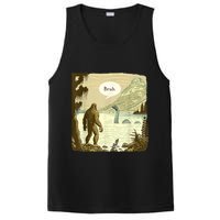 Funny Bigfoot Sasquatch Loch Ness Monster Introvert Bruh PosiCharge Competitor Tank