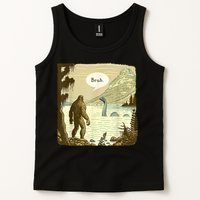 Funny Bigfoot Sasquatch Loch Ness Monster Introvert Bruh Tank Top