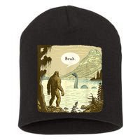 Funny Bigfoot Sasquatch Loch Ness Monster Introvert Bruh Short Acrylic Beanie