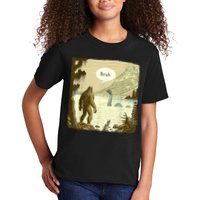 Funny Bigfoot Sasquatch Loch Ness Monster Introvert Bruh Kids T-Shirt
