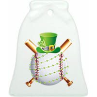 Funny Baseball St Patricks Day 2024 Ball Leprechaun Catcher Meaningful Gift Ceramic Bell Ornament