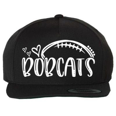 Football Bobcat School Sports Fan Team Spirit Great Gift Wool Snapback Cap