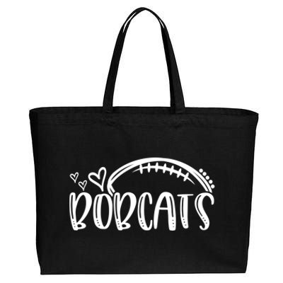 Football Bobcat School Sports Fan Team Spirit Great Gift Cotton Canvas Jumbo Tote