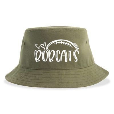 Football Bobcat School Sports Fan Team Spirit Great Gift Sustainable Bucket Hat