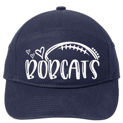 Football Bobcat School Sports Fan Team Spirit Great Gift 7-Panel Snapback Hat