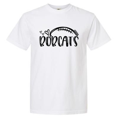 Football Bobcat School Sports Fan Team Spirit Great Gift Garment-Dyed Heavyweight T-Shirt