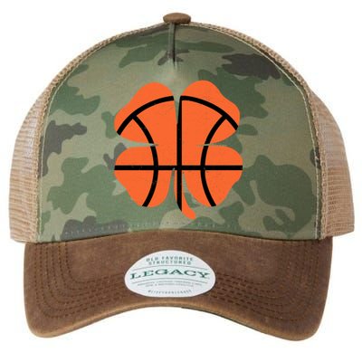 Funny Basketball Shamrock Happy St Patricks Day Cool Gift Legacy Tie Dye Trucker Hat