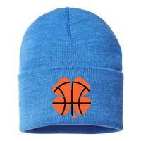 Funny Basketball Shamrock Happy St Patricks Day Cool Gift Sustainable Knit Beanie