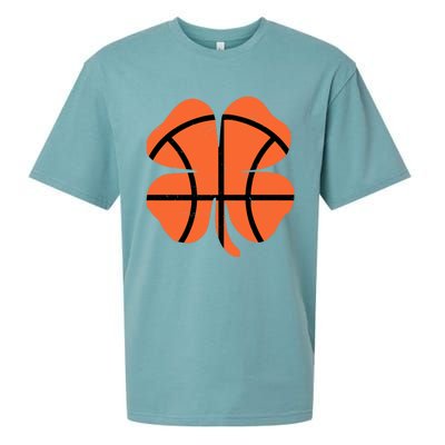 Funny Basketball Shamrock Happy St Patricks Day Cool Gift Sueded Cloud Jersey T-Shirt